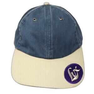 Lux Card Slideback Baseball Cap Blue One Size Adjustable Embroidered 6 Panel